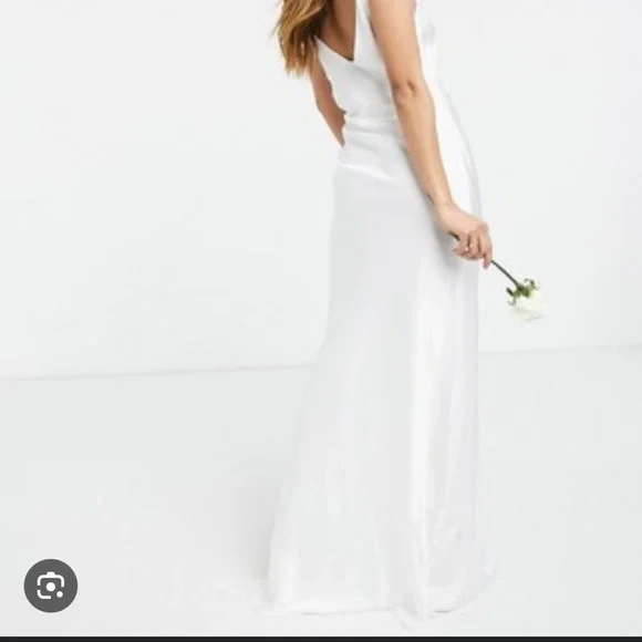 ASOS Edition Elegant Satin Dress - Picture 2 of 3